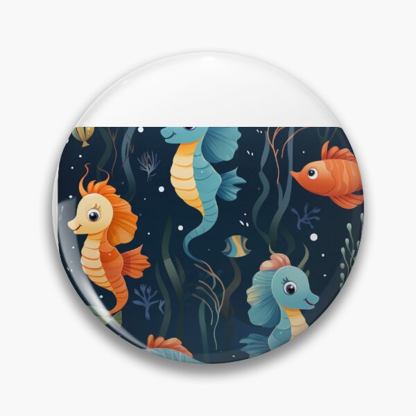 Item preview, Cute Adorable Seahorses Underwater designed and sold by justmuhammadhbu.