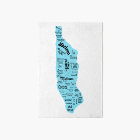 Artikel-Vorschau von Karte von New York City/Manhattan – blau, designt und verkauft von Mitra Farmand.