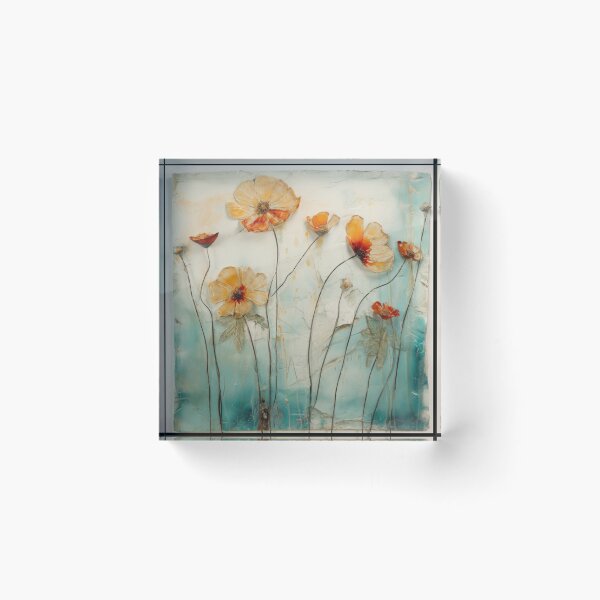 Item preview, Encaustic wax and watercolor flower, fungi and grasses 03 designed and sold by EmilyDayDreams.