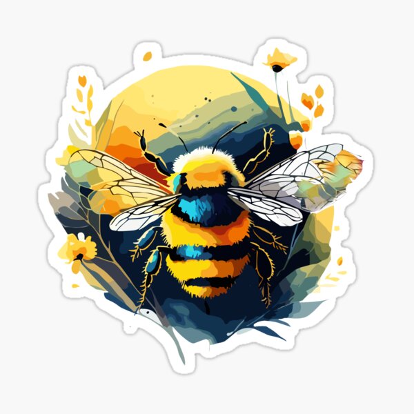 Cute Wholesome Bumble Bee with Beeutiful text | Bee gifts | Bee lover |  Gifts for children | Sticker