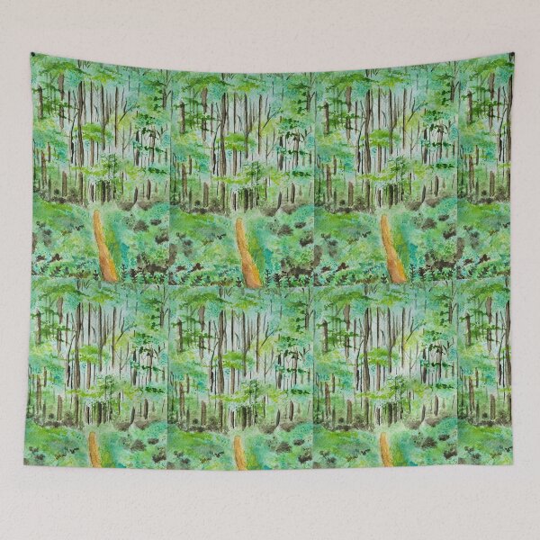 Item preview, Watercolor Woods (Title: Walking in Peace) designed and sold by BobbiShawArts.