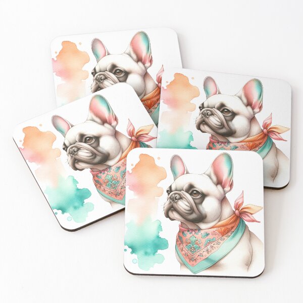 Item preview, Ethereal Elegance: The Frenchie's Paisley Charm designed and sold by WatercolorWhisk.