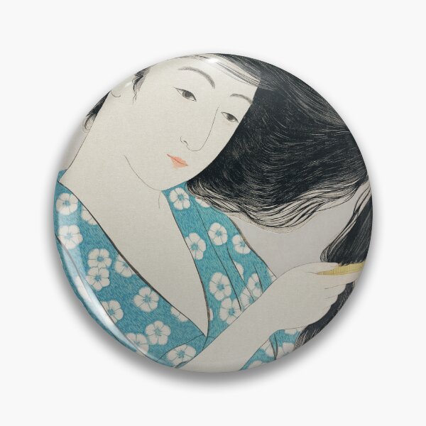 Item preview, Hashiguchi Goyo Woman combing her hair 1920, Combing Hair designed and sold by Suzana Djordjevic.