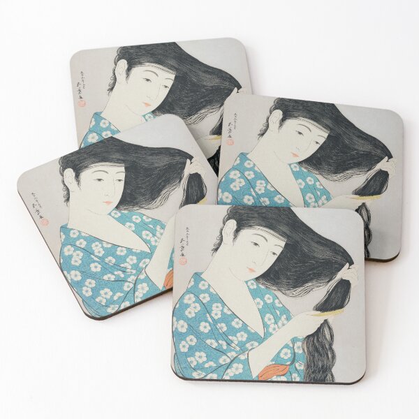 Item preview, Hashiguchi Goyo Woman combing her hair 1920, Combing Hair designed and sold by Suzana Djordjevic.
