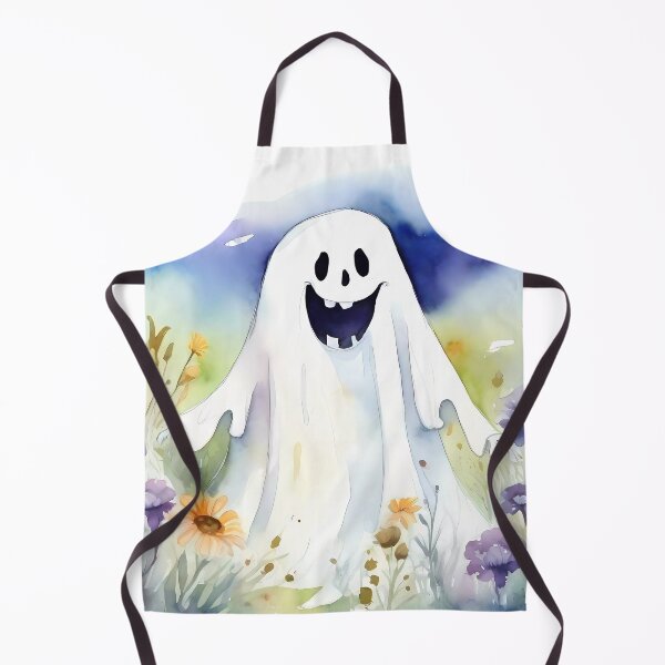 Item preview, happy ghost watercolor helloween artwork designed and sold by lamp148.