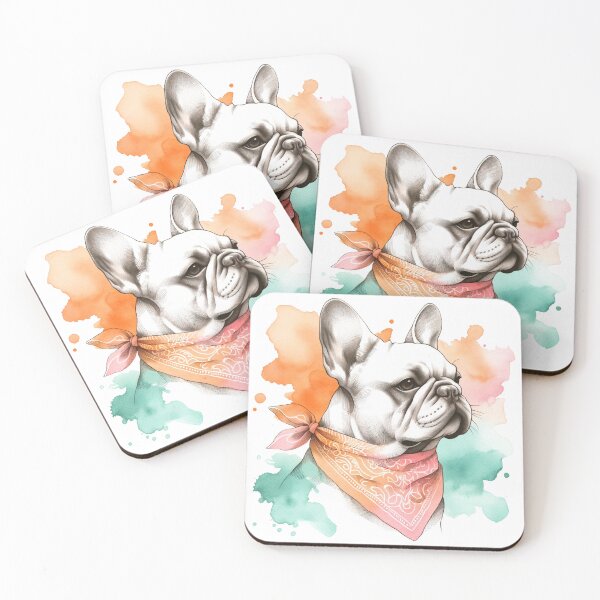 Item preview, Majestic Gaze: Frenchie's Vibrant Ensemble designed and sold by WatercolorWhisk.