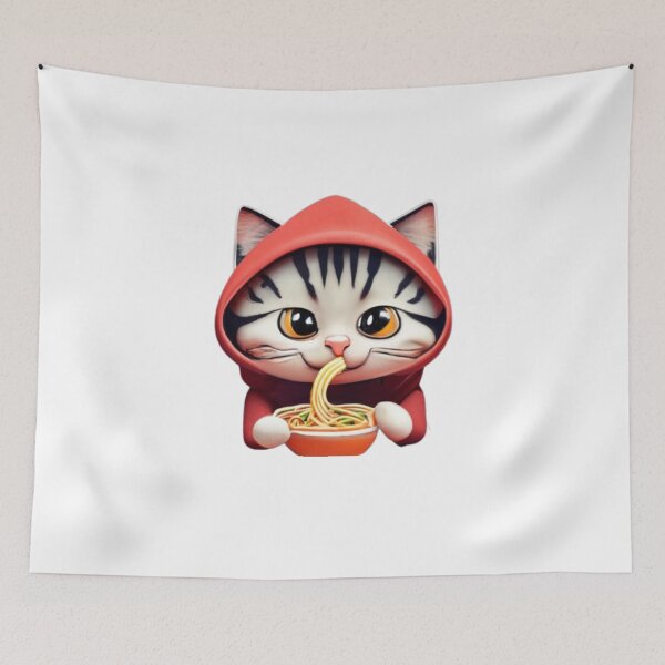 Item preview, Cat Eating Spaghetti Cat Eating Cute Cat Eating Noodles Funny Gifts for Cat Lovers Funny gifts for Spaghetti and Cat Lovers  designed and sold by MatthewViews.