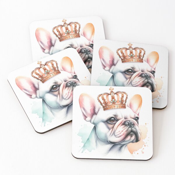 Item preview, Regal Paws: The Crowned Frenchie designed and sold by WatercolorWhisk.