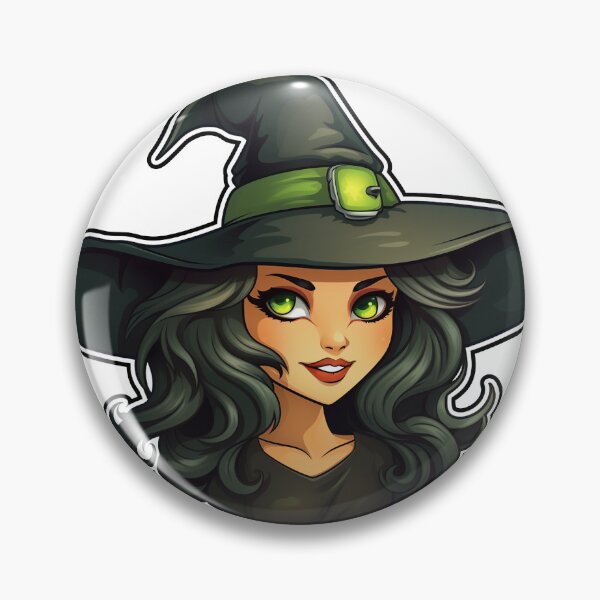 Item preview, Beautiful Black and Green Wicked Witch Halloween Sticker designed and sold by TheCreativeStag.