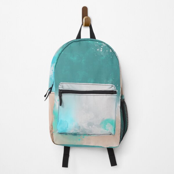 Item preview, Beach Days Are Back - Teal Sandy Coral Abstract Art designed and sold by Joey Santiago.