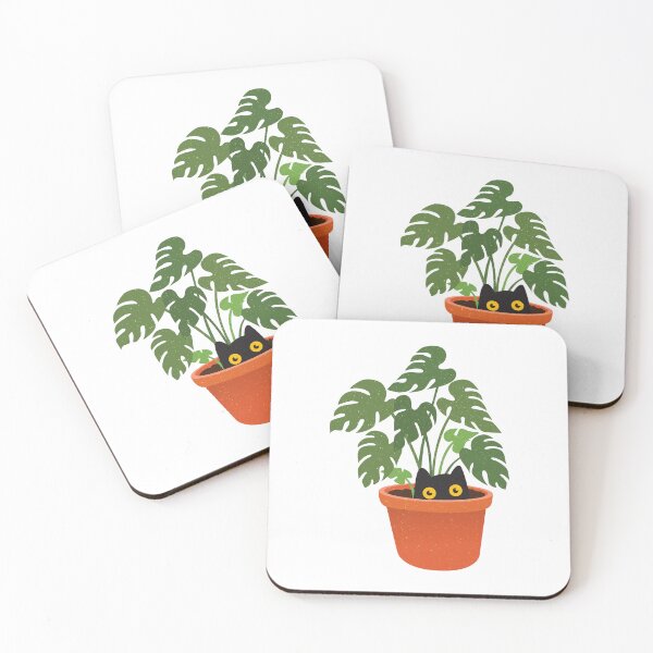 Item preview, Black Cat In planter, Cat and Plant designed and sold by Tonsala.