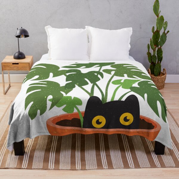 Item preview, Black Cat In planter, Cat and Plant designed and sold by Tonsala.