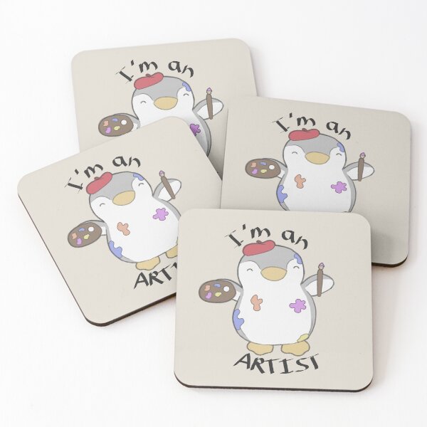 Item preview, Cute I'm an artist penguin illustration designed and sold by NeurodiverseTea.