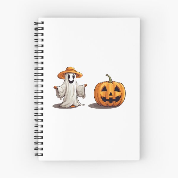 Item preview, Funny Ghost Playing with Pumpkin Head Halloween Sticker for your Phone and Notebook designed and sold by TheCreativeStag.