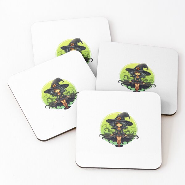 Item preview, Green Wicked Witch Darling in Black Dress Cartoon Halloween Sticker designed and sold by TheCreativeStag.