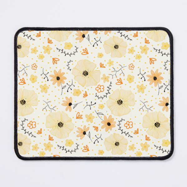 Item preview, Yellow floral pattern designed and sold by Origillus.