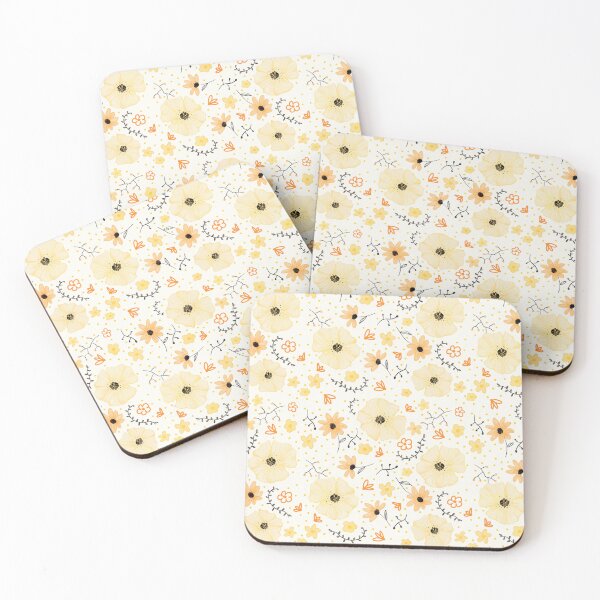 Item preview, Yellow floral pattern  designed and sold by Origillus.