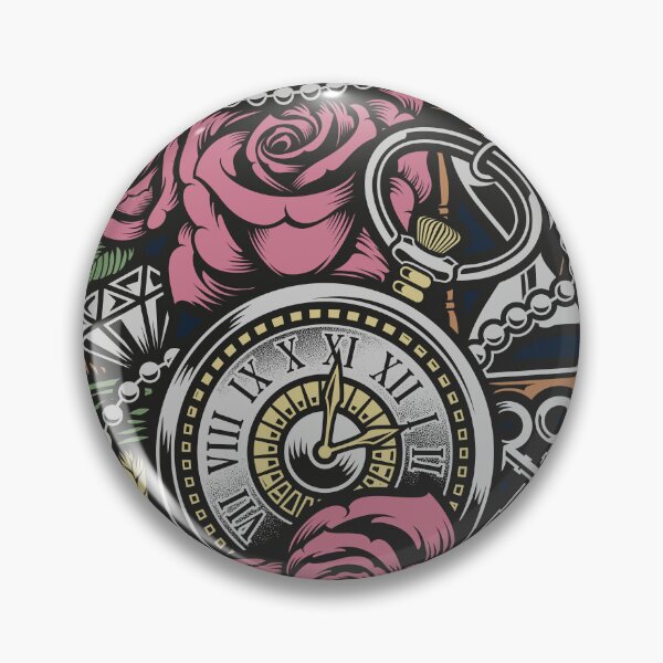 Item preview, Roses and clock designed and sold by Aleph-Mga.