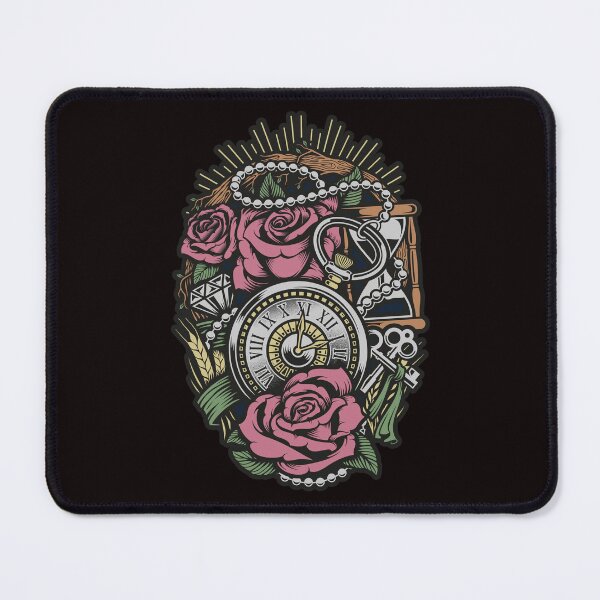 Item preview, Roses and clock designed and sold by Aleph-Mga.