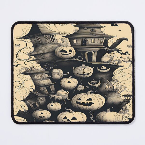 Item preview, Creepy castle and pumpkins. designed and sold by DaliaSabryTee.