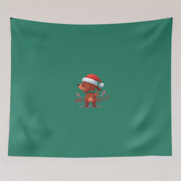 Item preview, Puppy Christmas - Jingle Bells sweater, hoodie, tshirt with dog, teckel designed and sold by Fanaticos.