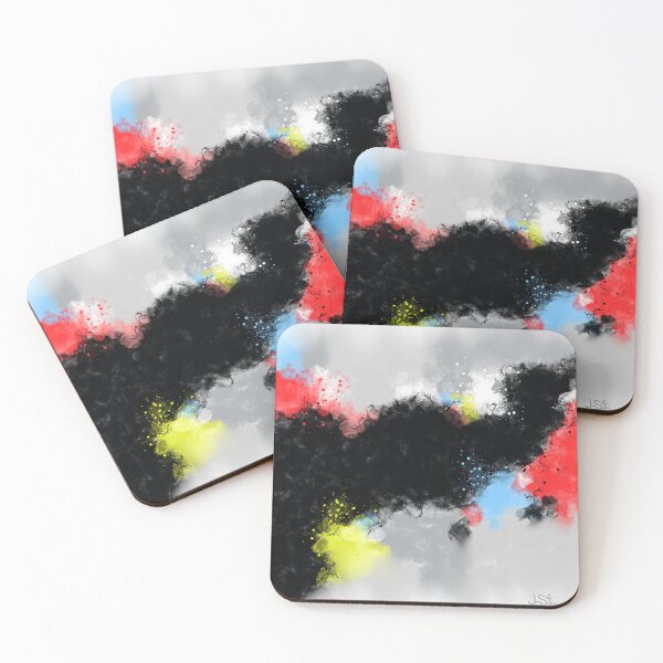 Item preview, Nice And Wild - Red Black Blue Abstract Art designed and sold by Joey Santiago.
