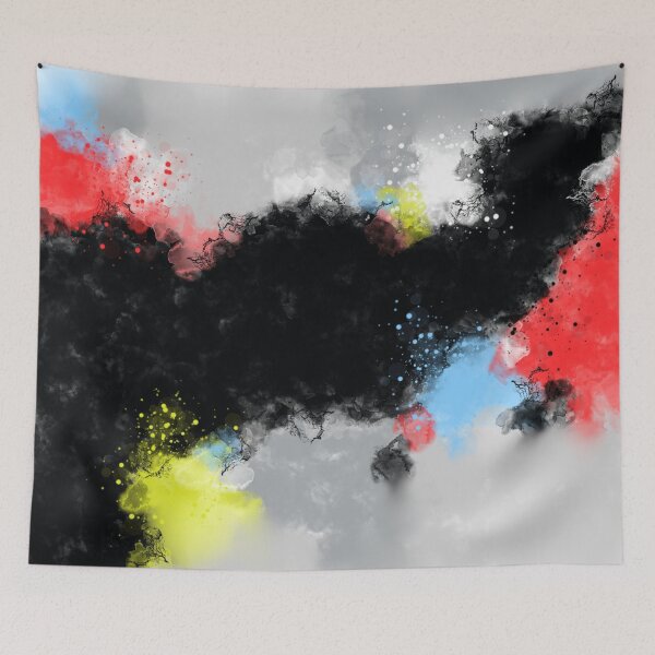 Item preview, Nice And Wild - Red Black Blue Abstract Art designed and sold by Joey Santiago.