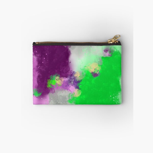 Item preview, Good Intentions - Violet Green Gray Abstract Art designed and sold by Joey Santiago.