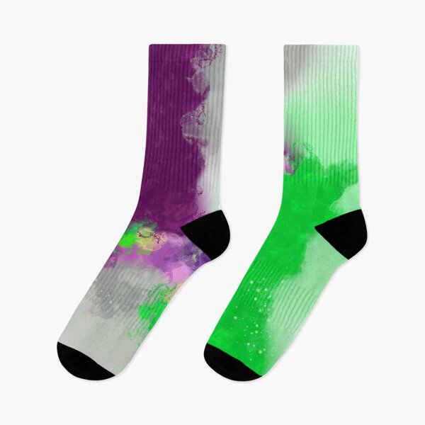 Item preview, Good Intentions - Violet Green Gray Abstract Art designed and sold by Joey Santiago.