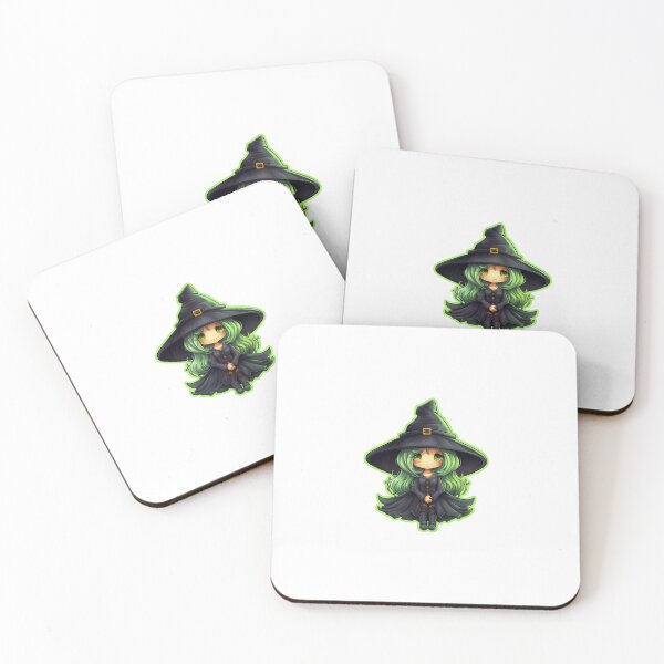 Item preview, Neon Green Cute Wicked Witch Halloween Fun Girly Sticker designed and sold by TheCreativeStag.