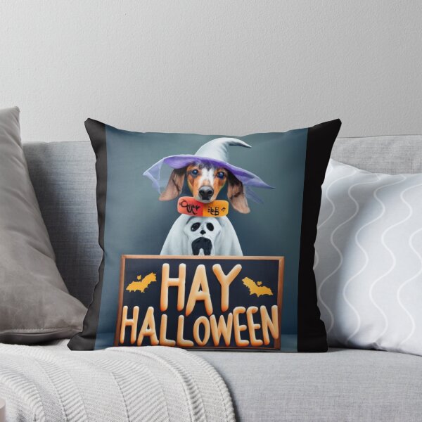 Item preview, Hay Halloween Perro Salchicha Fantasma Bruja designed and sold by pablopicassooo.