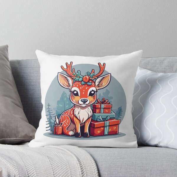 Item preview, Cute little Deer with New Year's presents designed and sold by MamikonarsRB.
