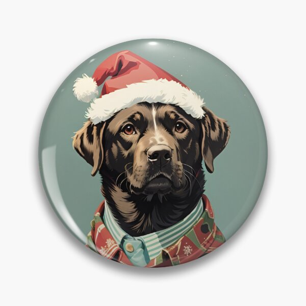Item preview, Chocolate Lab in Santa Hat - Festive Christmas Shirt designed and sold by TunnandBloom.