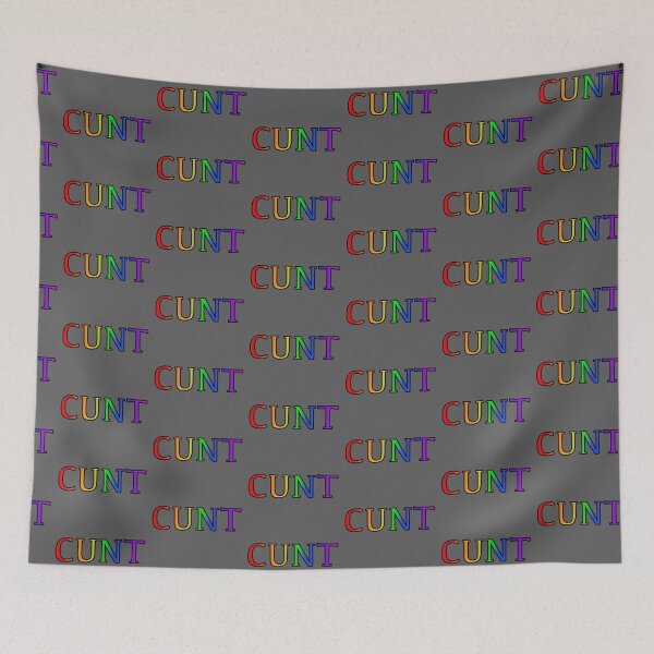 Item preview, Cunt rainbow text  designed and sold by nonichecreation.