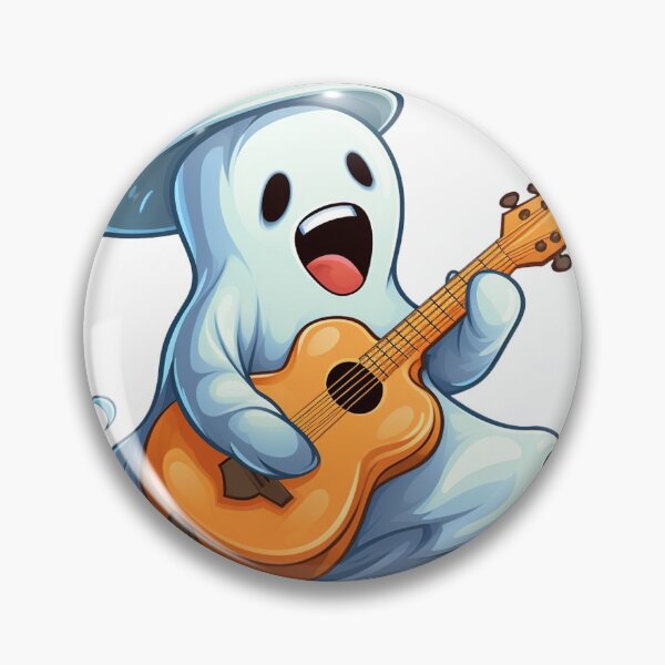 Item preview, Singing Happy Halloween Mariachi Ghost Playing Guitar designed and sold by TheCreativeStag.