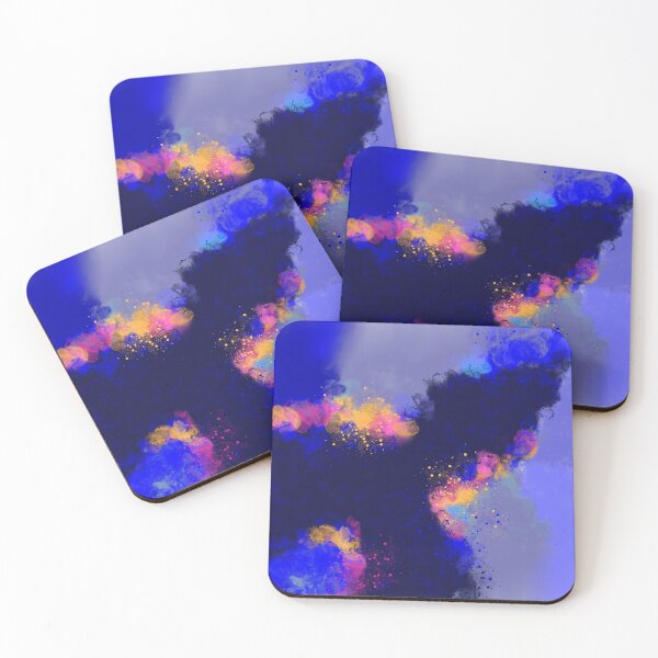 Item preview, Neon Blue - Blue Orange Magenta Abstract  designed and sold by Joey Santiago.