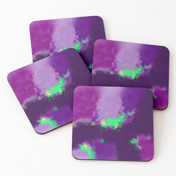 Item preview, Violet Rays - Purple Green Abstract Art designed and sold by Joey Santiago.