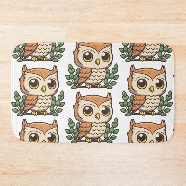Item preview, Kawaii Cute Baby Owl Digital Motif designed and sold by zolarche.