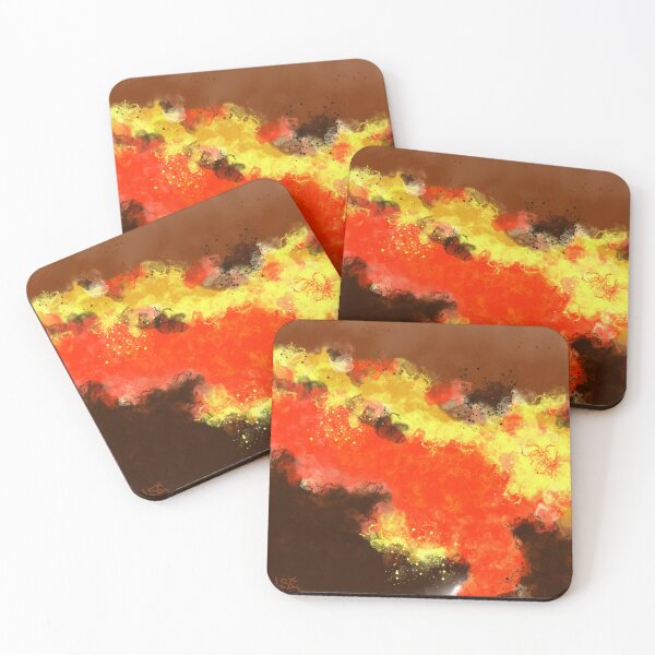 Item preview, Hot Lava - Orange Yellow Abstract Art designed and sold by Joey Santiago.