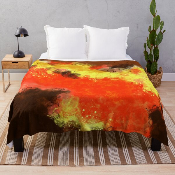 Item preview, Hot Lava - Orange Yellow Abstract Art designed and sold by Joey Santiago.