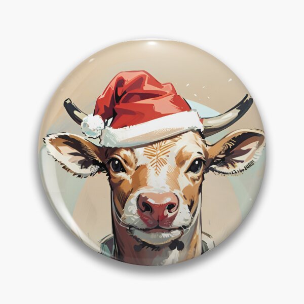 Item preview, Christmas Cow in Charming Painted Style designed and sold by TunnandBloom.
