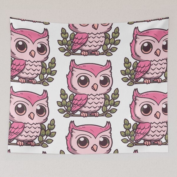 Item preview, Kawaii Cute Baby Owl Digital Motif designed and sold by zolarche.