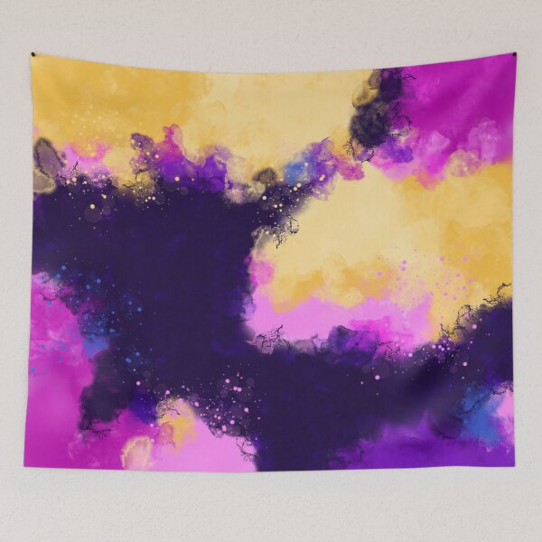 Item preview, Blue Burns Orange - Blue Orange Violet Abstract designed and sold by Joey Santiago.