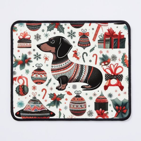 Item preview, Teckel Christmas Pattern - Dachshund design for your Christmas deco, homeware, clothes designed and sold by Fanaticos.