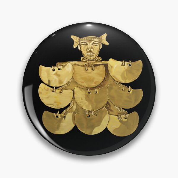 Item preview, Prehispanic Treasure Poster - Anthropomorphic Gold Pendant - (500 BC - 700 AD) - Archaeological Discovery designed and sold by Carola-art.
