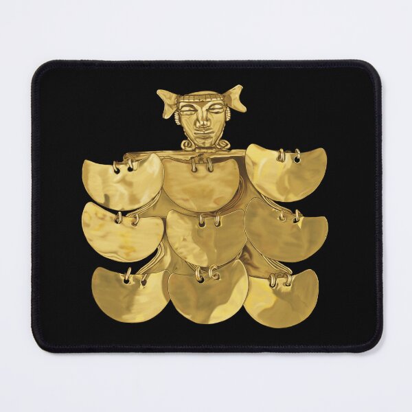 Item preview, Prehispanic Treasure Poster - Anthropomorphic Gold Pendant - (500 BC - 700 AD) - Archaeological Discovery designed and sold by Carola-art.