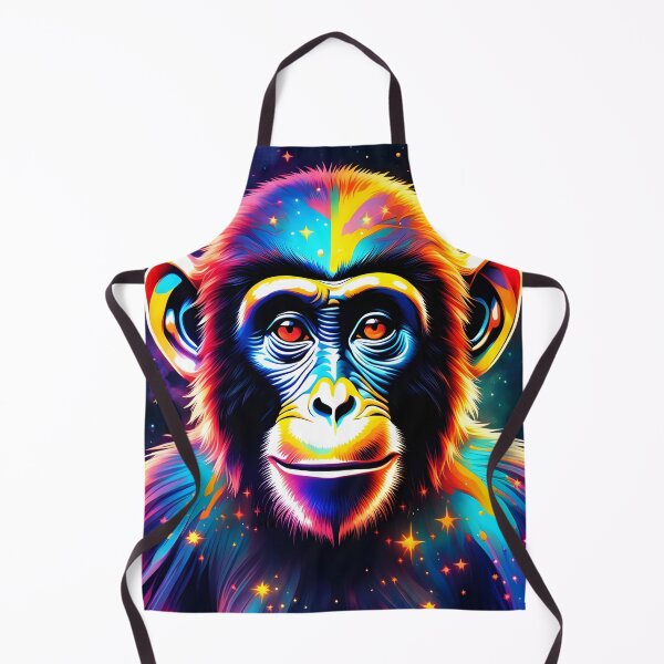 Item preview, Iridescent Cosmic Curiosity: Monkey Portrait designed and sold by javaoverride.