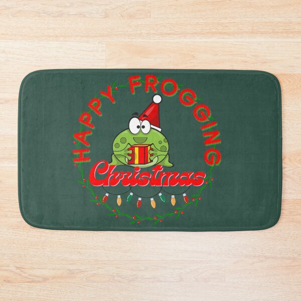 Item preview, Happy Frogging Christmas designed and sold by Ellimade.