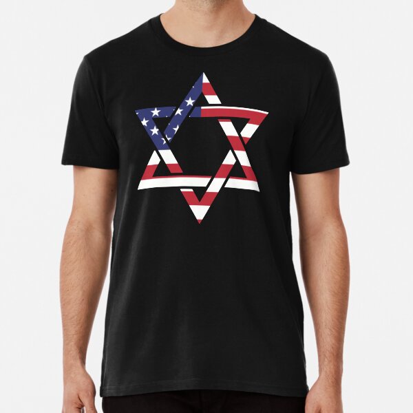Vista previa del artículo con la obra «Estoy con Israel: barras y estrellas rojas, blancas y azules», diseñado y vendido por RoninWorkshop.