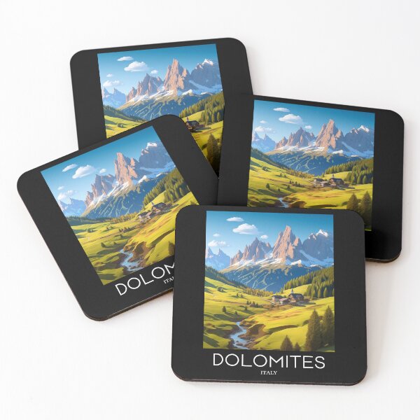 Item preview, A Pop Art Travel Print of the Dolomites - Italy  designed and sold by StudioRedKoala.